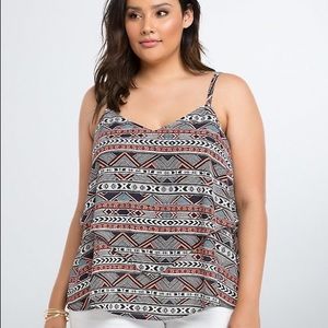 Torrid Tribal Print Layered Cami Top